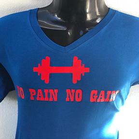 No Pain No Gain - Blue T Shirt