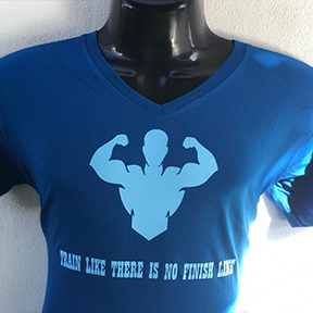 Train Like There Is No Finish Line - Blue T Shirt